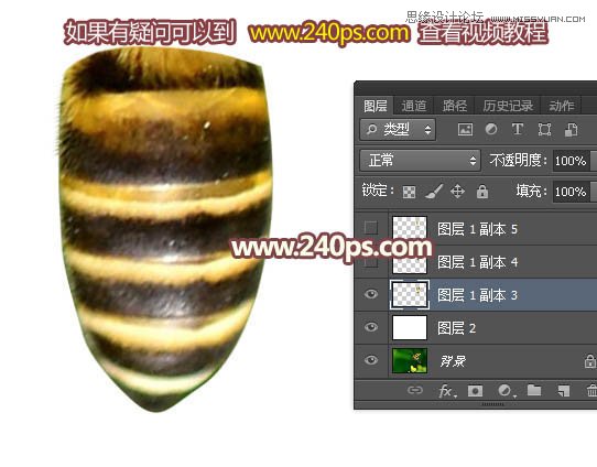 Photoshop制作可爱的蜜蜂纹理艺术字教程
