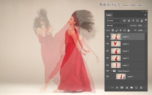 Photoshop合成创意风格的人像幻影效果