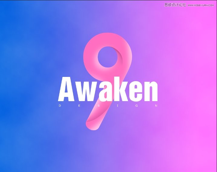 Photoshop制作立体风格的粉色艺术字教程