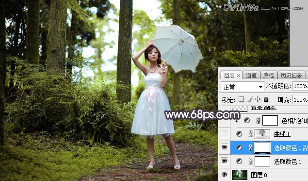 Photoshop调出林中果子照片暗色逆光效果图