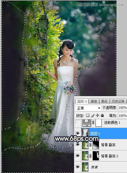 Photoshop给外景人像照片甜美高光唯美效果