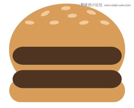 Illustrator设计时尚简洁风格的汉堡包图标,PS教程,