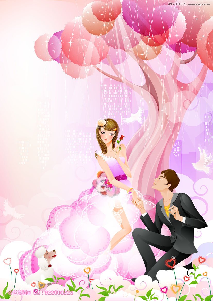 <a href=/design/illustrator/ target=_blank class=infotextkey>Illustrator</a>绘制浪漫时尚的情人节插画场景,PS教程,