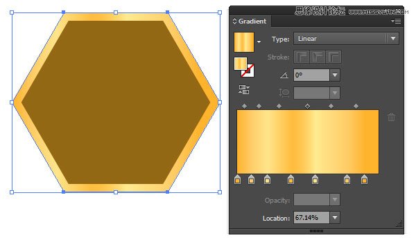 Illustrator制作质感立体效果的甜蜜蜂巢,PS教程,