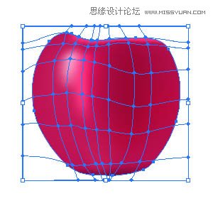 Illustrator使用渐变网格绘制逼真的红苹果,PS教程,