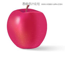 Illustrator使用渐变网格绘制逼真的红苹果,PS教程,