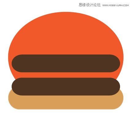 Illustrator设计时尚简洁风格的汉堡包图标,PS教程,