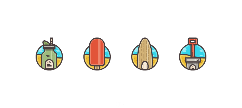 <a href=/design/illustrator/ target=_blank class=infotextkey>Illustrator</a>制作可爱的夏日海滩小插画,PS<a href=/photoshop/ target=_blank class=infotextkey>教程</a>,