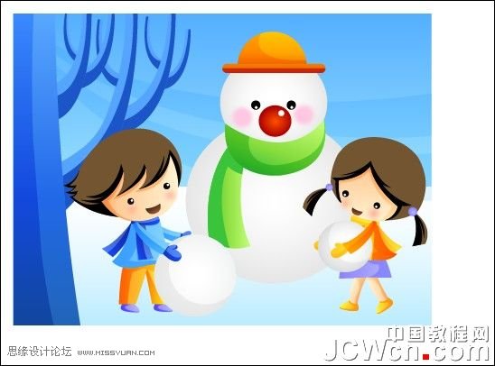 <a href=/design/illustrator/ target=_blank class=infotextkey>Illustrator</a>鼠绘<a href=/photoshop/ target=_blank class=infotextkey>教程</a>:绘制雪地上堆雪人的孩童插画,PS教程,