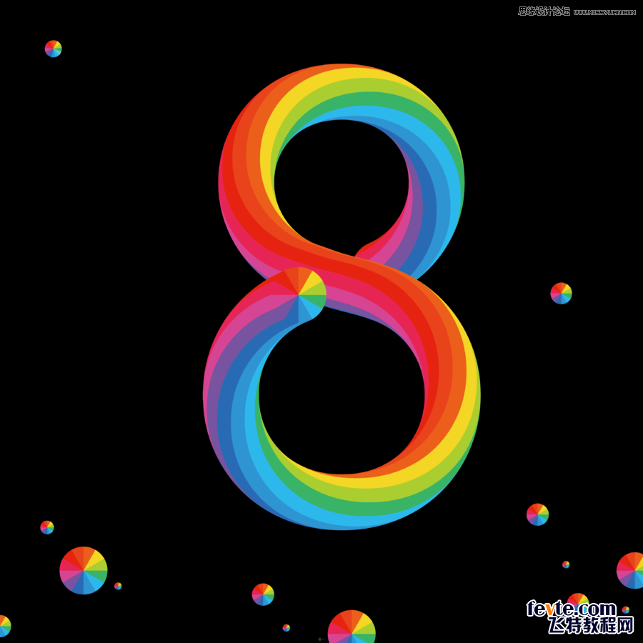 <a href=/design/illustrator/ target=_blank class=infotextkey>Illustrator</a>快速制作炫彩文字小技巧,PS<a href=/photoshop/ target=_blank class=infotextkey>教程</a>,
