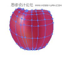Illustrator使用渐变网格绘制逼真的红苹果,PS教程,