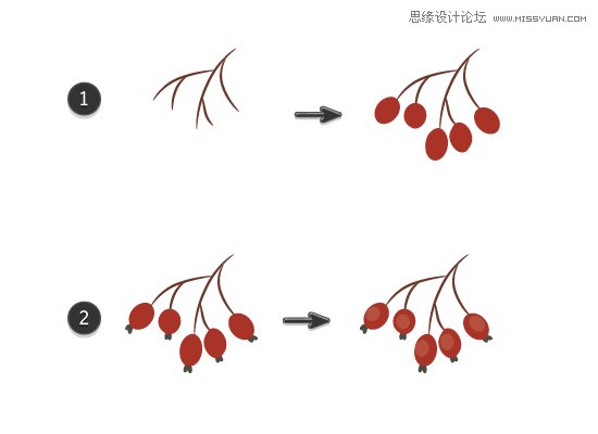 Illustrator绘制复古典雅风格的花朵花藤,PS教程,