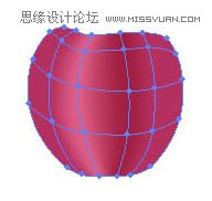 Illustrator使用渐变网格绘制逼真的红苹果,PS教程,