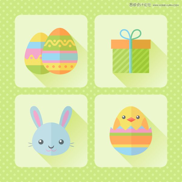 <a href=/design/illustrator/ target=_blank class=infotextkey>Illustrator</a>绘制扁平化风格的复活节图标,PS教程,