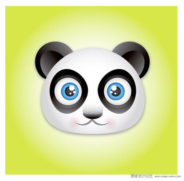 Illustrator创建可爱的熊猫宝宝头像图标,PS教程,