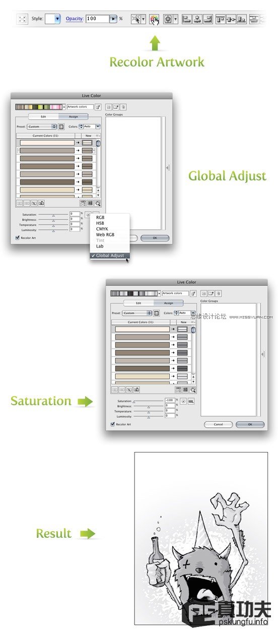 IllustratorְѲɫͼתΪҶȵķ,PS̳,