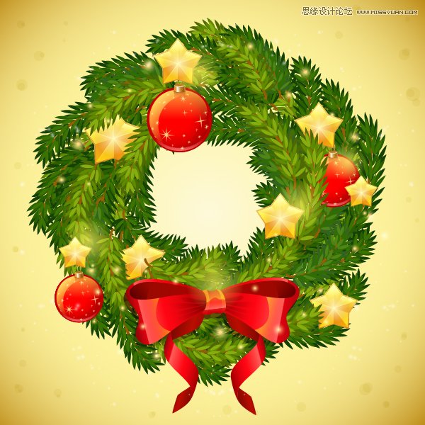 <a href=/design/illustrator/ target=_blank class=infotextkey>Illustrator</a>制作一个精致的圣诞节花环,PS<a href=/photoshop/ target=_blank class=infotextkey>教程</a>,