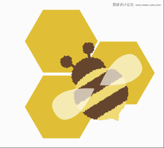 Illustrator绘制抽象风格的小蜜蜂效果,PS教程,