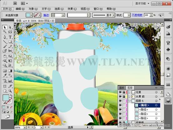 Illustrator CS5教程:通过蒙版功能制作饮料海报,PS教程,
