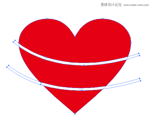 Illustrator制作曲扭效果的心形英文字体,PS教程,