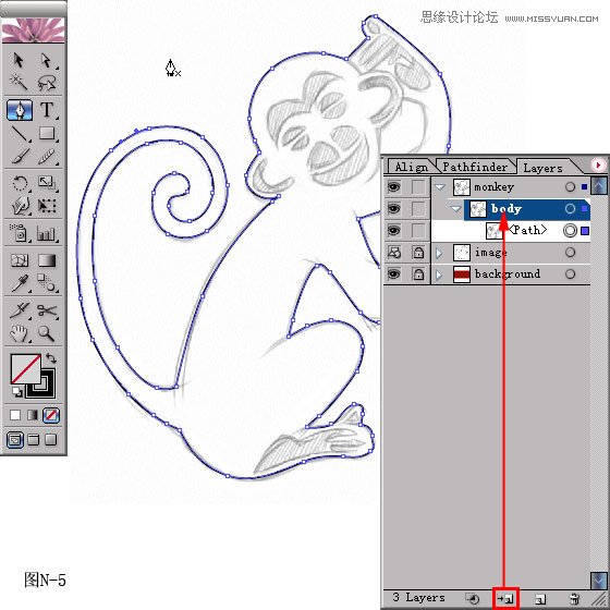 Illustrator设计红色风格的猴年贺卡教程,PS教程,