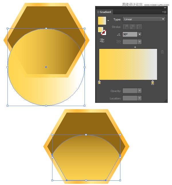 Illustrator制作质感立体效果的甜蜜蜂巢,PS教程,