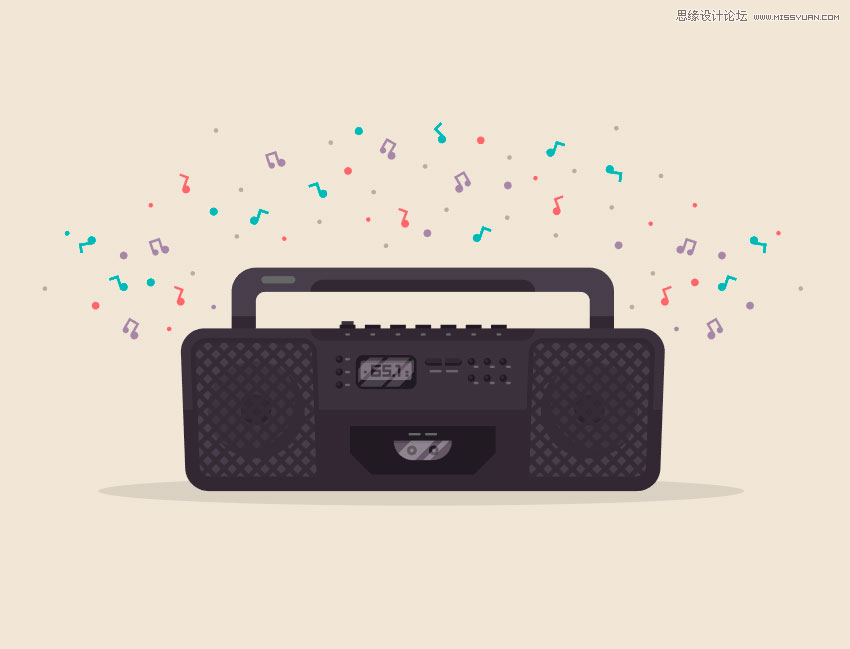 绘制复古收音机图标的Illustrator教程